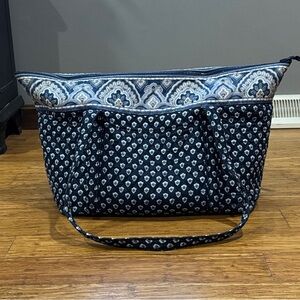 Vera Bradley Nantucket Navy Patterned Women's Weekender Overnight Bag